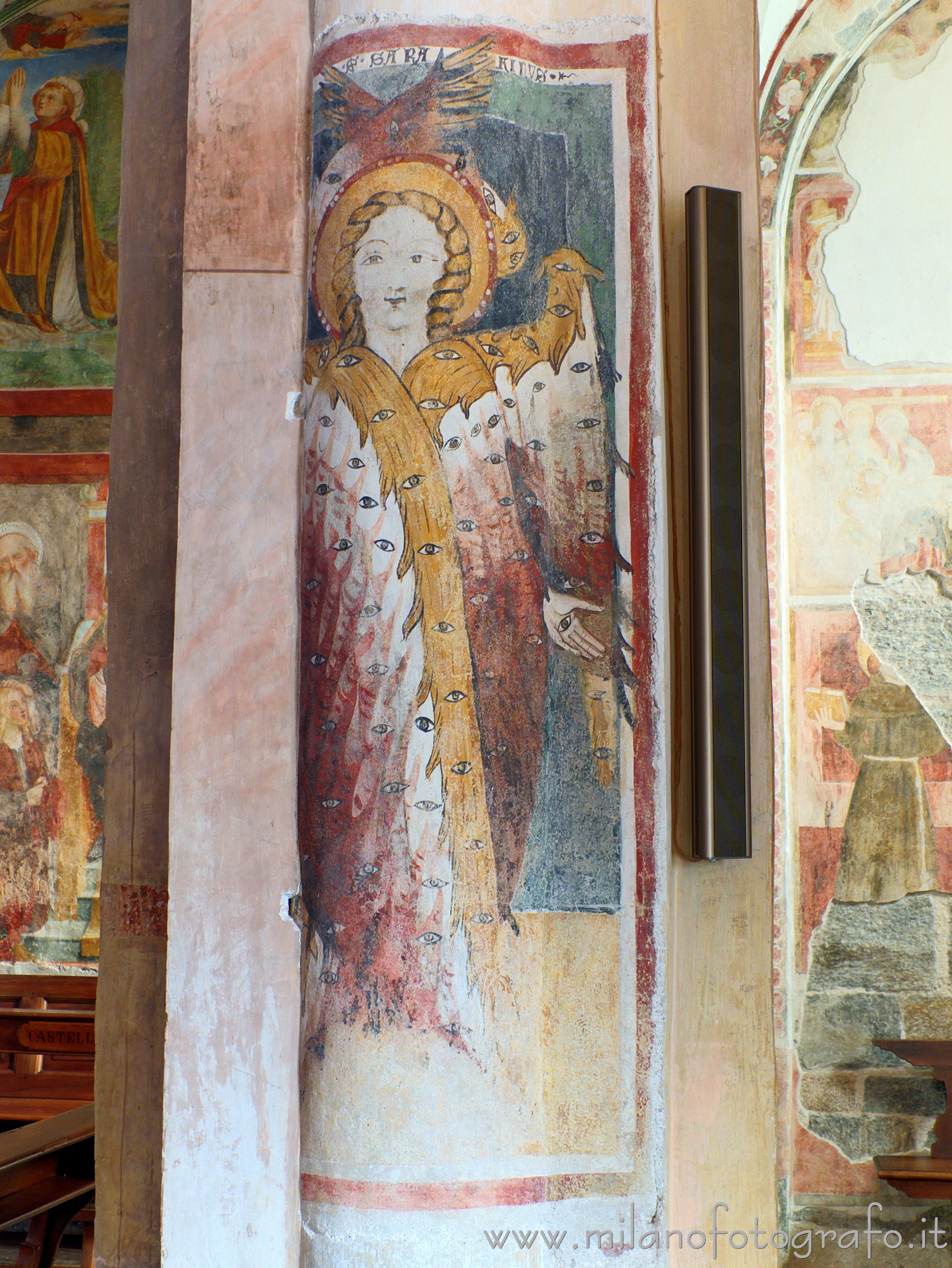 Orta San Giulio (Novara, Italy) - Seraphim frescoe in the Basilica of San Giulio